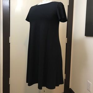 Loft black swing dress